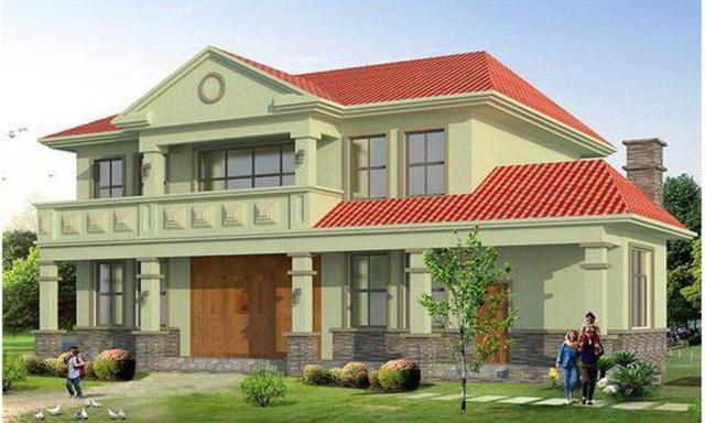 二層農村自建房，帶堂屋， 經濟實用，美觀大氣，真正適合農村人的自建房！