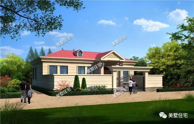 13X14簡歐風格一層農村自建房，16萬建成，包工頭都說劃算