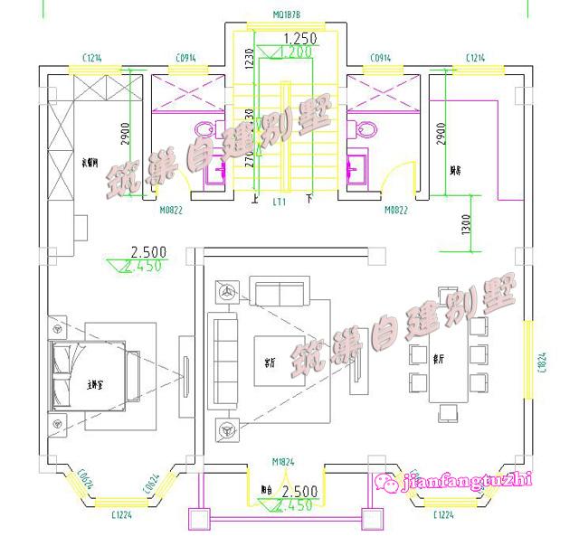 100㎡11x11米三層半農(nóng)村別墅設(shè)計(jì)圖，規(guī)整又溫馨，帶架空層