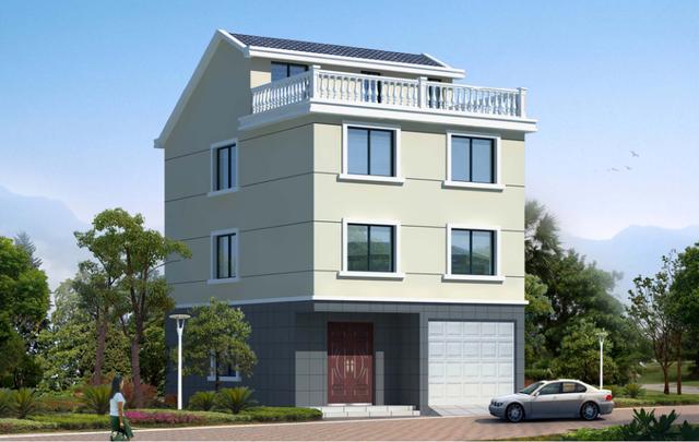 三層農村自建房，占地90平方米，外觀大氣簡約，室內功能齊全，小地基也可以建美美的別墅！