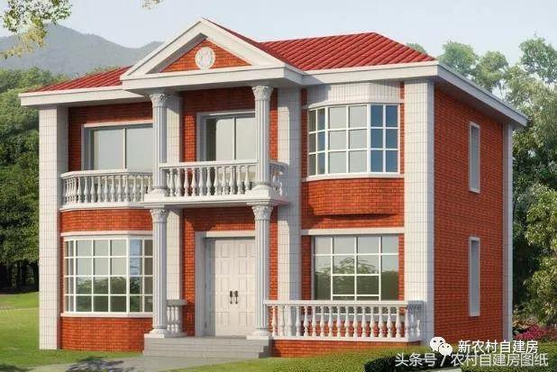 7款小戶型二層農村別墅圖，5款帶堂屋，占地100平左右