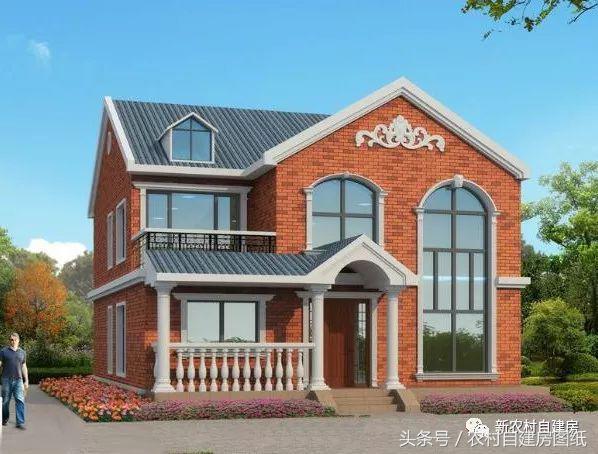 7款小戶型二層農村別墅圖，5款帶堂屋，占地100平左右