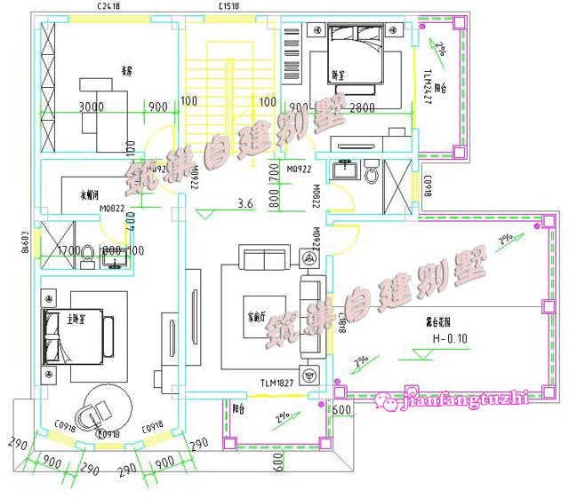  15x11米四層抗震框架結構別墅設計圖效果圖，主次分明，干濕分區，套間+獨立車庫！