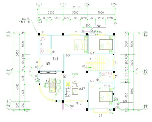 4層農(nóng)村自建房設(shè)計圖11.55米*11.9，經(jīng)濟(jì)實用，比較適合多人口之家！