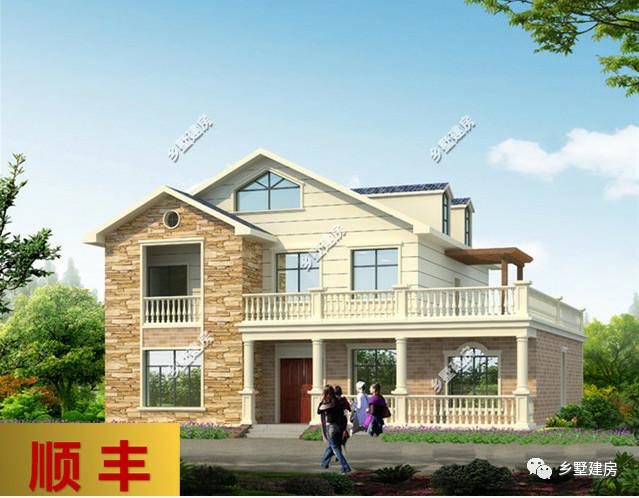 兩款款別致小洋樓設計圖，張揚而又接地氣，建一棟超有面子！