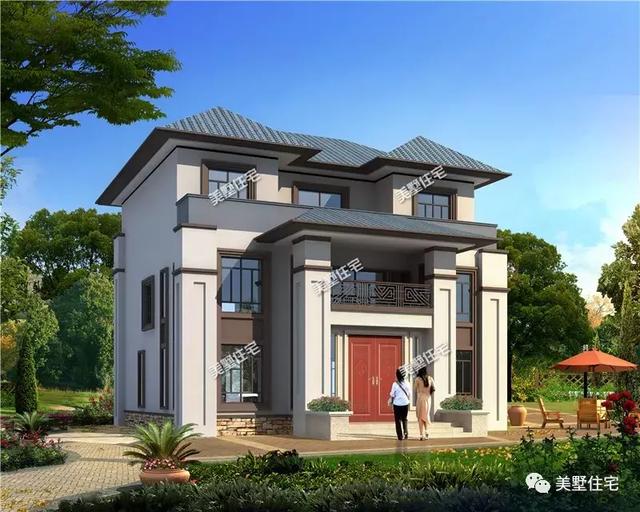 12X11米歐式風格三層別墅圖，娛樂室健身房、吧臺大露臺俱全，這才是真正的農村別墅