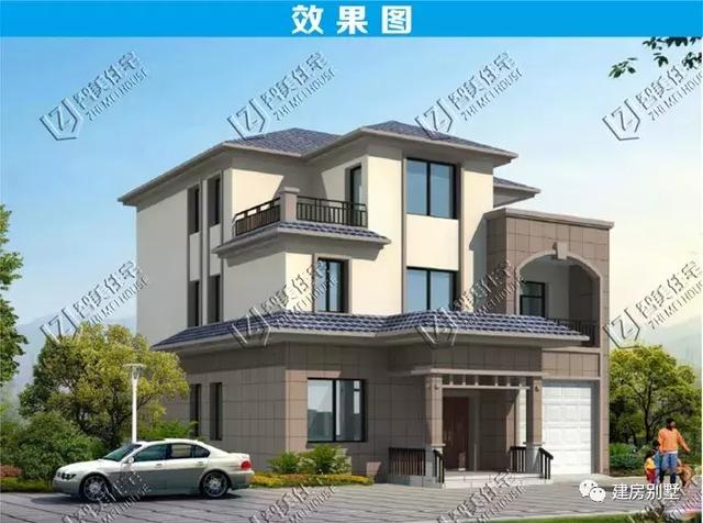 3棟面寬不足10米的農(nóng)村自建別墅設(shè)計(jì)圖，小面寬建出來(lái)的房子既精致又大氣