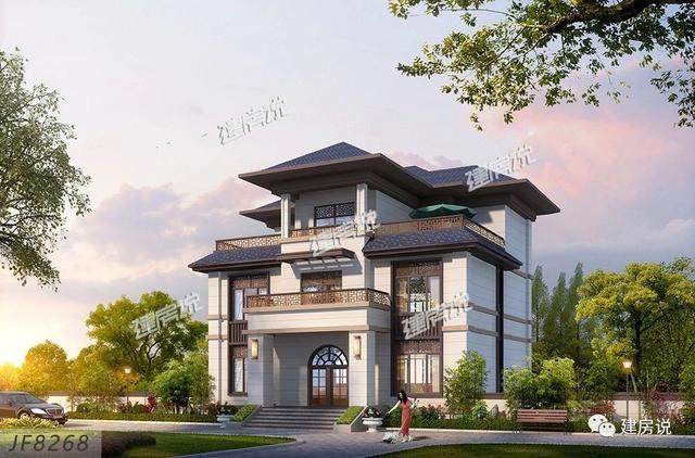 一款三層新中式別墅，讓你在鄰居面前驕傲一輩子，有實(shí)力就是那么自信！