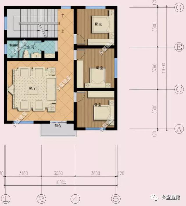 10X9米農村三層小別墅設計圖，不僅造價經濟，框架結構只要37萬，布局也是獨特！