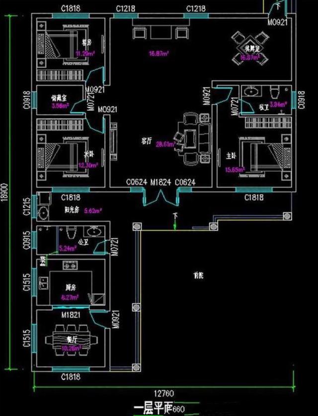帶庭院一層鄉村自建房設計圖，非常適合老人小孩生活，18萬就可以住別墅