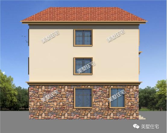 11x10米三層別墅圖，5室6衛，經濟實用，樸實而又美麗，農村自建房首選戶型