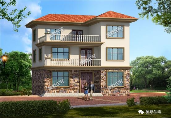 11x10米三層別墅圖，5室6衛，經濟實用，樸實而又美麗，農村自建房首選戶型