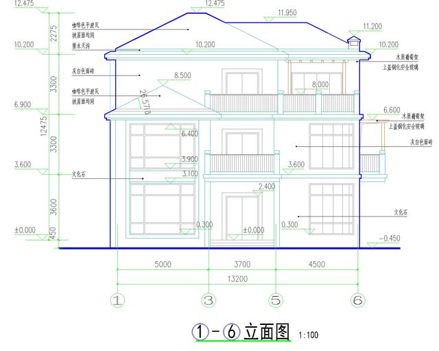 三層經(jīng)典小別墅設計圖，造型別致大方，造價低，非常適合農村自建房！