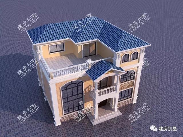 兩款都帶旋轉樓梯的農村三層別墅圖，第二棟建了獨立廚房，生活都很方便