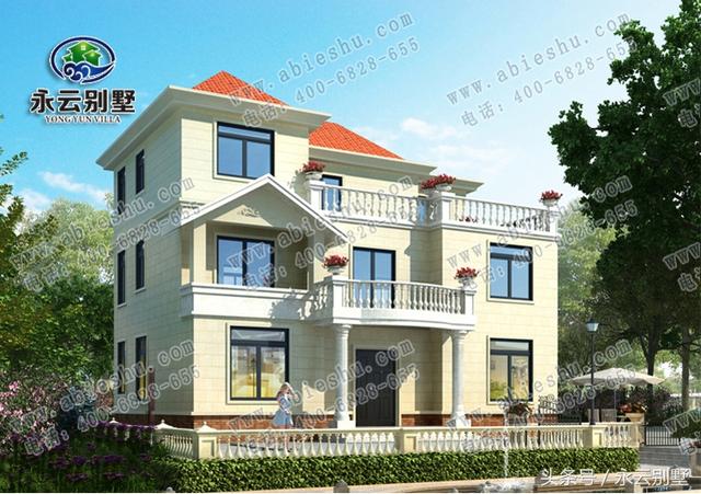 農村自建房用得較多的幾款三層別墅圖紙，都是比較豪華大氣的外觀