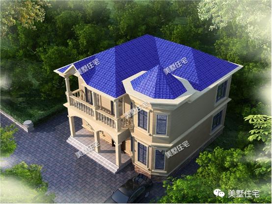 10X10米二層別墅設(shè)計(jì)圖，4室2衛(wèi)+挑空客廳，方正戶型財(cái)運(yùn)滾滾來