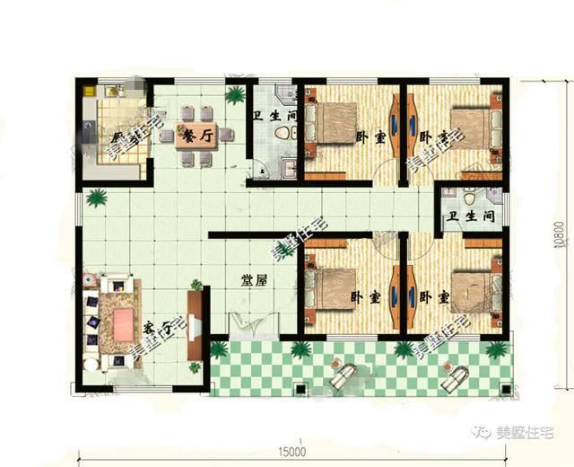 4款農村一層小別墅設計圖，美觀實用住的舒心，10萬就能建的起