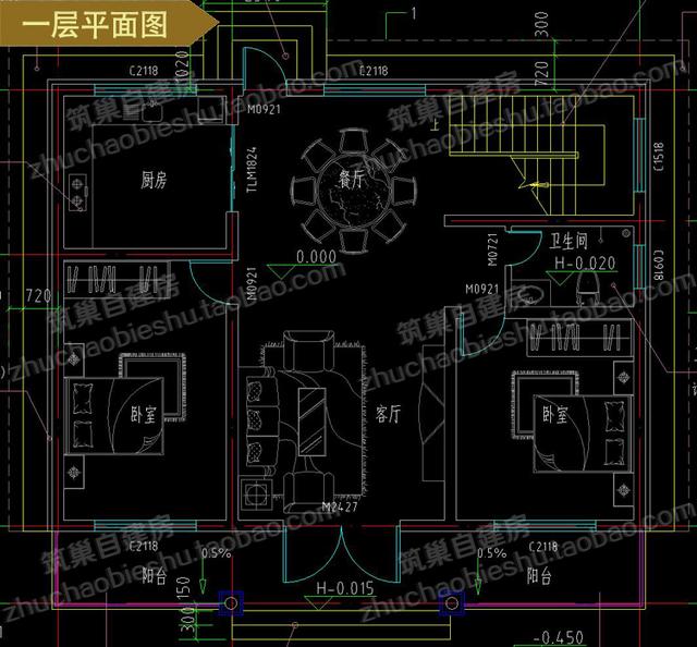 兩款經濟實用易建造二層平屋頂農村自建房（全套）施工效果圖，造價才25萬