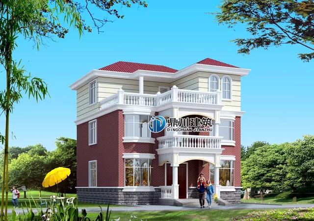 5套農村小別墅效果圖和實拍圖的對比，第1套100%還原效果圖，第3套造價才25萬