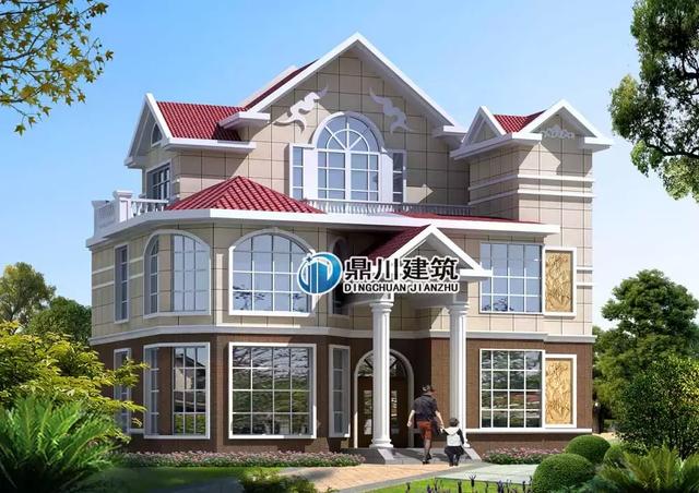 5套農村小別墅效果圖和實拍圖的對比，第1套100%還原效果圖，第3套造價才25萬