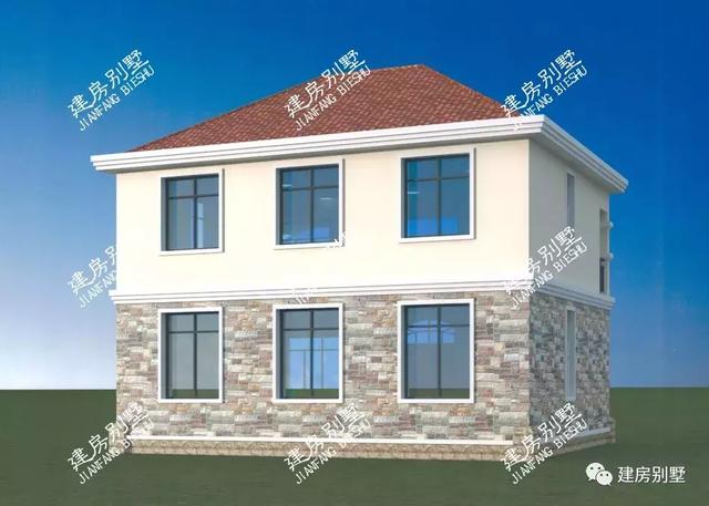 曬3棟兩層別墅完工的效果圖，同一個施工隊建的，風格完全不同，你喜歡哪個呢