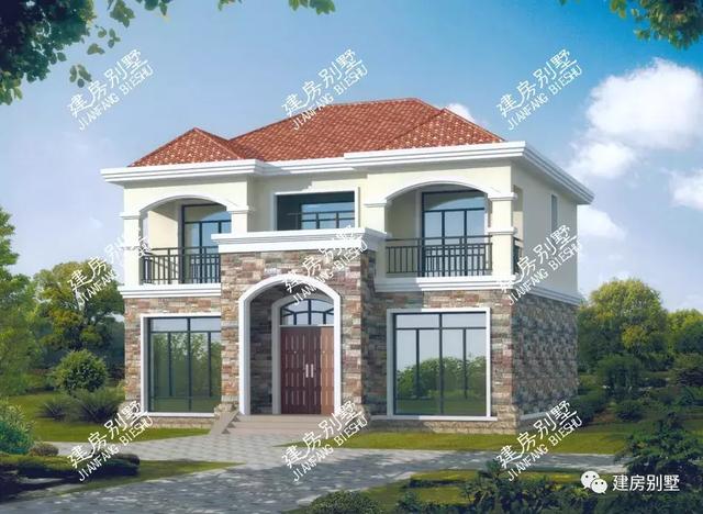 曬3棟兩層別墅完工的效果圖，同一個施工隊建的，風格完全不同，你喜歡哪個呢