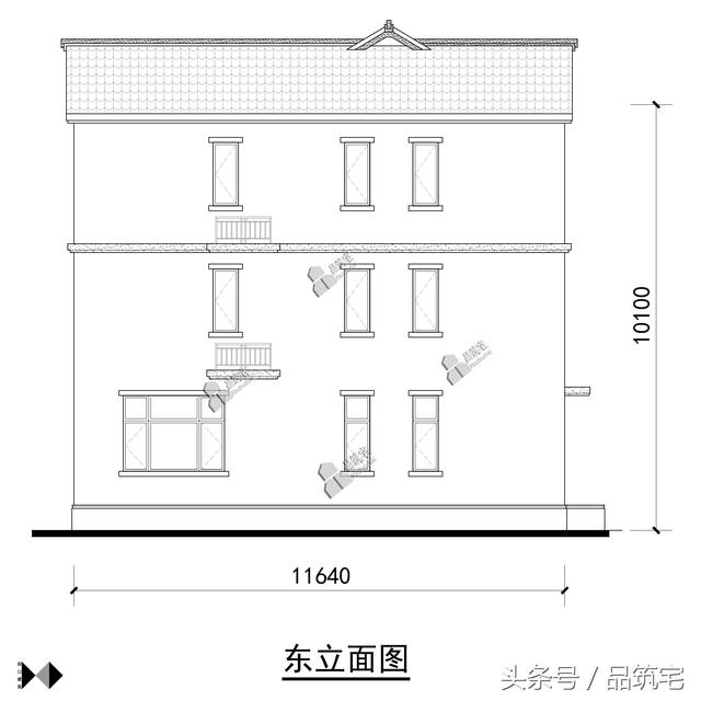 三層中式別墅設計圖，綠水青山白墻黛瓦，鄉間恬淡生活躍然眼前
