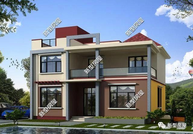 20萬就能建起的二層農村別墅圖，現代、實用、輕奢時尚，年輕人的最愛