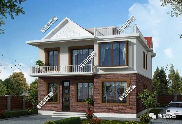 20萬就能建起的二層農村別墅圖，現代、實用、輕奢時尚，年輕人的最愛