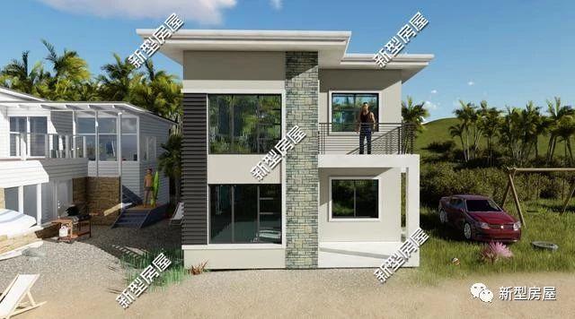 20萬就能建起的二層農村別墅圖，現代、實用、輕奢時尚，年輕人的最愛