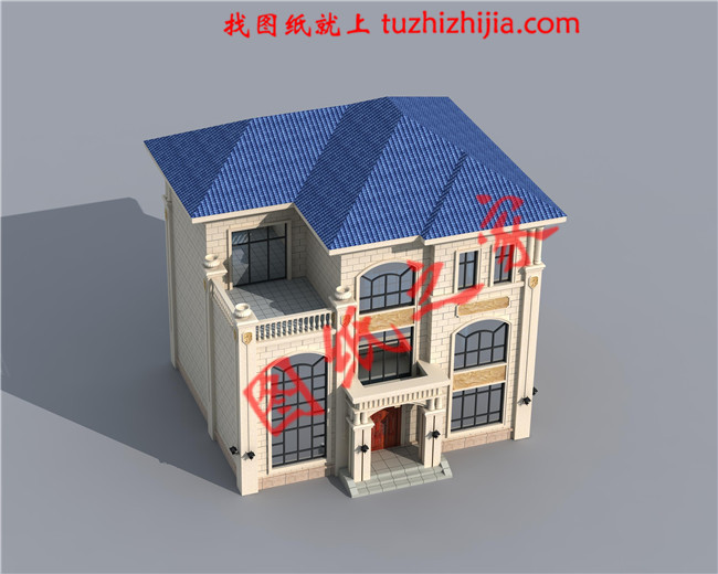 農村三層帶地下室小樓房設計圖,客廳中空,帶書房,旋轉樓梯