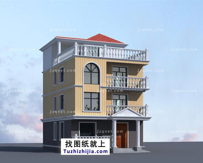 三層半新型農(nóng)村小樓房,面積不大，卻很符合農(nóng)村情況。