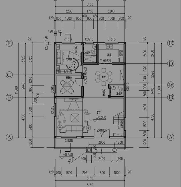 三層半新型農(nóng)村小樓房,面積不大，卻很符合農(nóng)村情況。