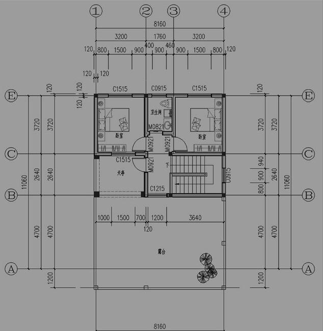 三層半新型農(nóng)村小樓房,面積不大，卻很符合農(nóng)村情況。