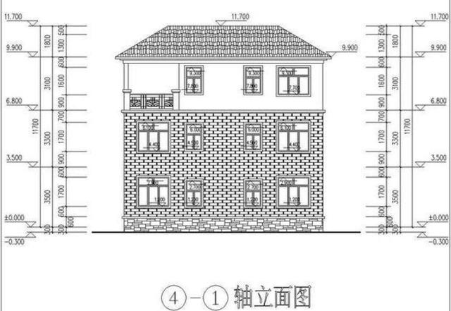 一款簡約風格的農村小別墅圖，開間12米很實用，還設有堂屋，保證給你長臉！