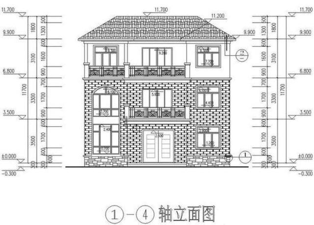 一款簡約風格的農村小別墅圖，開間12米很實用，還設有堂屋，保證給你長臉！
