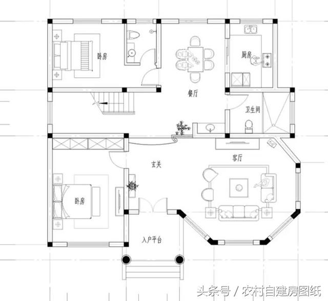 3款二層農(nóng)村小別墅設(shè)計(jì)圖，帶露臺(tái)堂屋臥室多，你更喜歡哪款