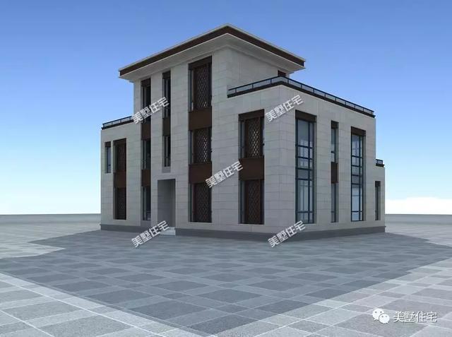 平屋頂新中式別墅圖，一種風格，兩種設計，好房子就是受歡迎