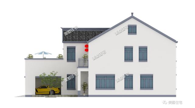 三款中式農(nóng)村別墅圖，青磚黛瓦，如詩如畫，透露著不一樣的美