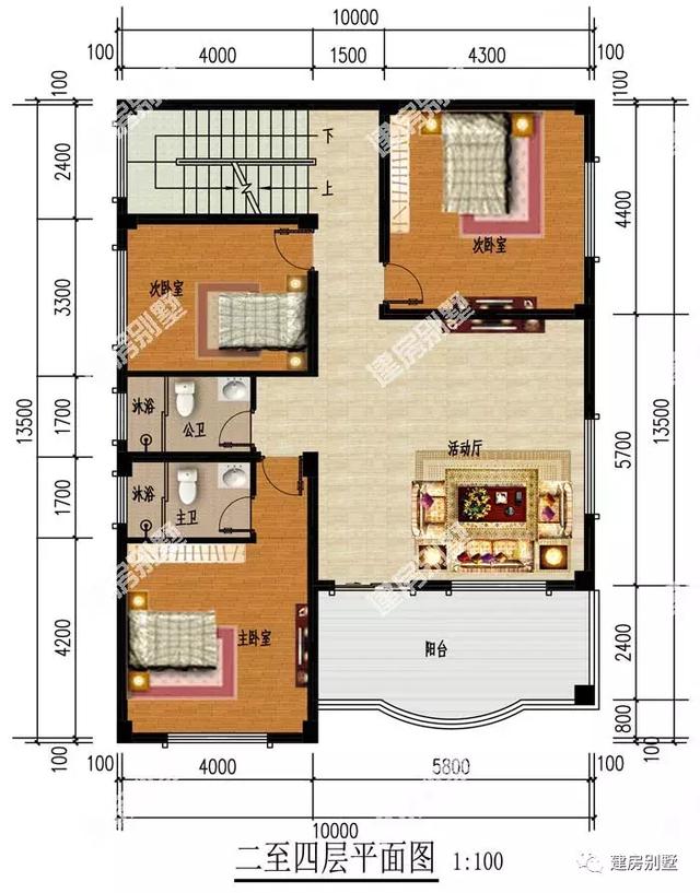 平屋頂多陽臺的五層自建房設計圖，這種房比較樸實簡單，自住出租都不錯