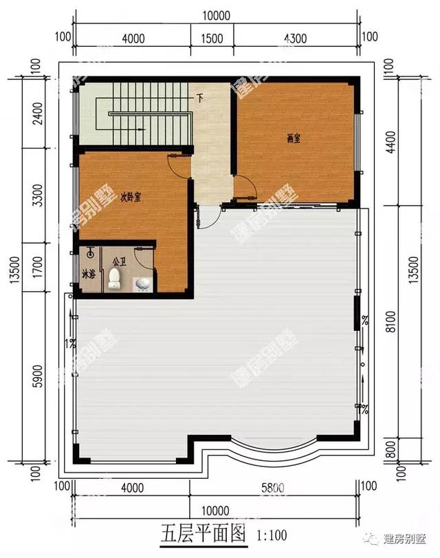 平屋頂多陽臺的五層自建房設計圖，這種房比較樸實簡單，自住出租都不錯