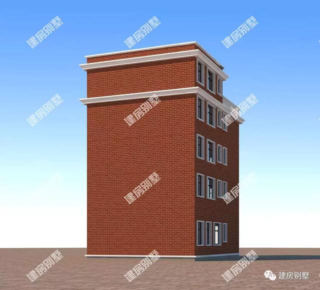 平屋頂多陽臺的五層自建房設計圖，這種房比較樸實簡單，自住出租都不錯