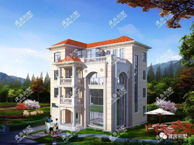 經典實用夠氣派的四層別墅圖，戶型通透活動室齊全，男女老少都喜歡