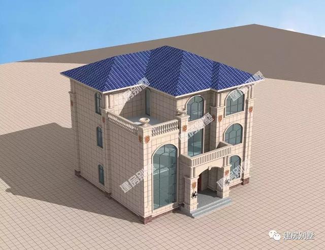 13.38×12米三層農村別墅設計圖，外觀和布局都特別贊，主體造價45萬左右