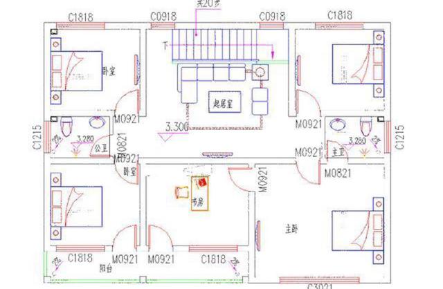 這樣的新中式別墅設計圖要在農村建起來，肯定倍兒有面！