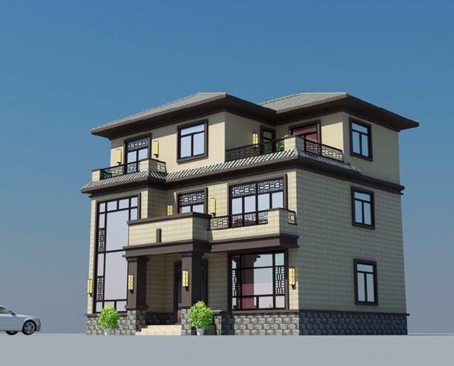 這樣的新中式別墅設計圖要在農村建起來，肯定倍兒有面！