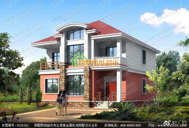 新農村二層別墅設計效果圖，戶型合理，經濟適用