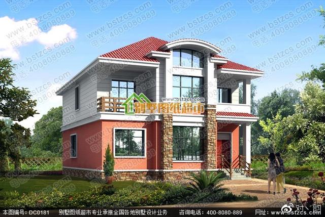 新農村二層別墅設計效果圖，戶型合理，經濟適用