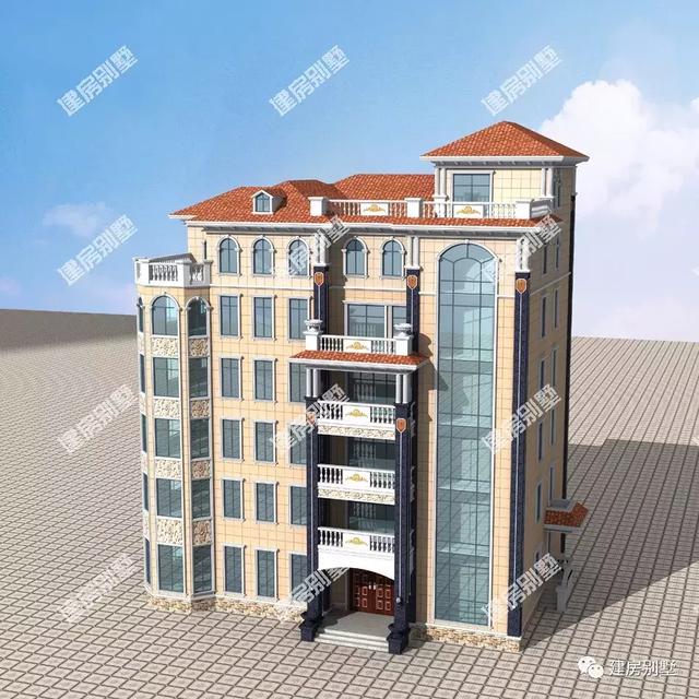 6層豪華別墅設計圖，外墻干掛石材幾十萬，美觀氣派，保證讓你風風光光