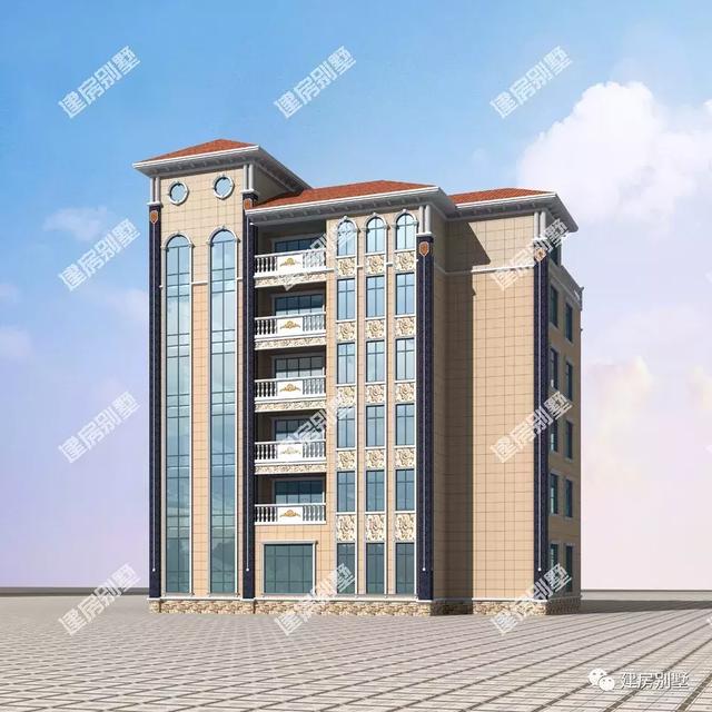 6層豪華別墅設計圖，外墻干掛石材幾十萬，美觀氣派，保證讓你風風光光